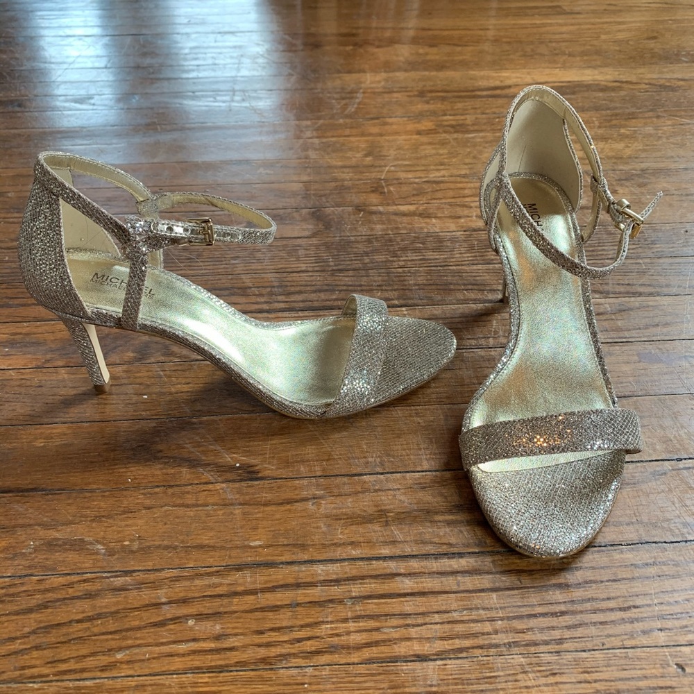 Michael kors Simone mid sandal glitter gold, 9M